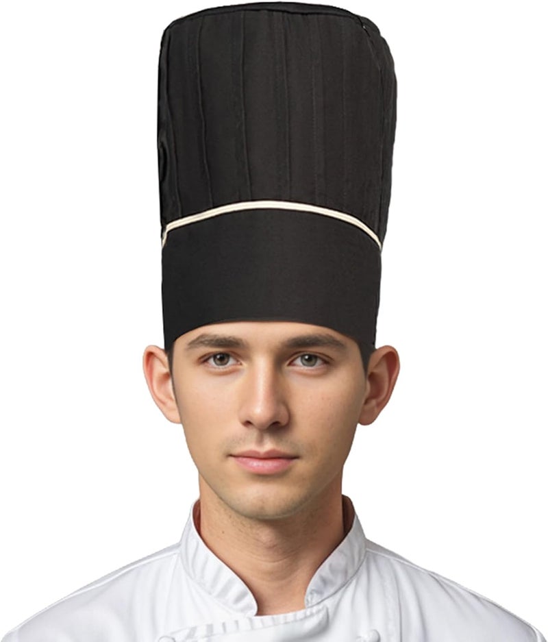 Hyzrz Tall Chef Hat Adult Adjustable Elastic Baker BBQ Grill Kitchen Cooking Chef Cap for Mother Father Day Birthday Gift - Image 1